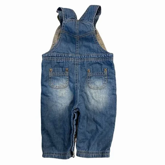 Oshkosh B’gosh Denim Overalls 6-9 Months - Picture 4 of 5